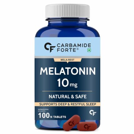 Carbamide Forte Melatonin 10 mg Pills | Sleep Supplement for Better Sleep | Melatonin Tablet for Restful Deep Sleep - 100 Veg Tablets (Copy)