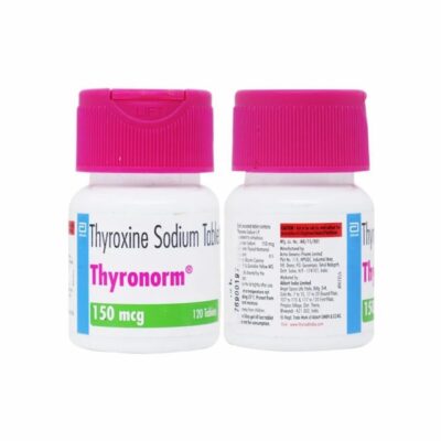 Thyronorm 150mcg Tablet pack of 100 tablets (Levothyroxine) – generic Synthroid/Eltroxin used for hypothyroidism treatment and thyroid hormone replacement.